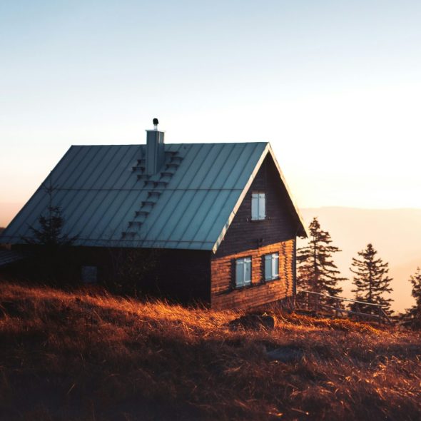 Sonnenaufgang Hütte